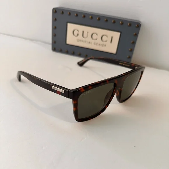 Gucci Green Browline Men's Sunglasses GG0748S 003